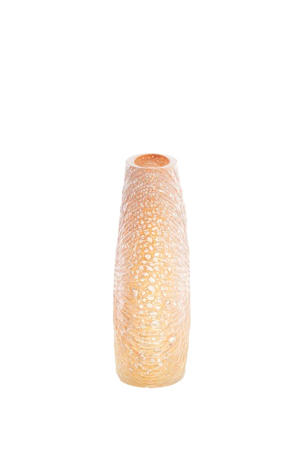 Vase 40,5x11x30,5 cm CONCHA glass peach