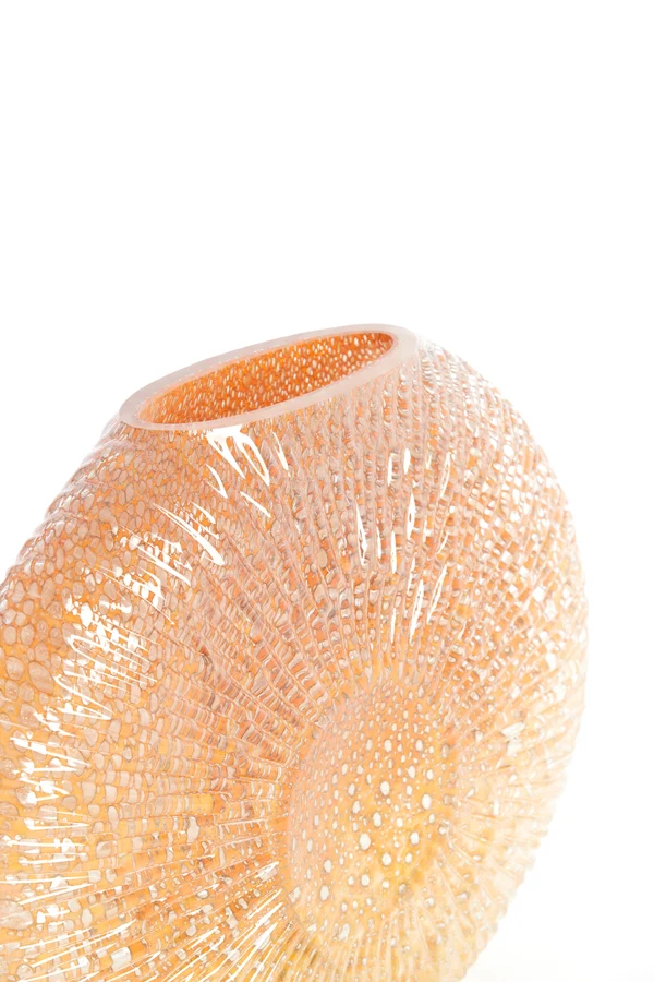Vase 40,5x11x30,5 cm CONCHA glass peach