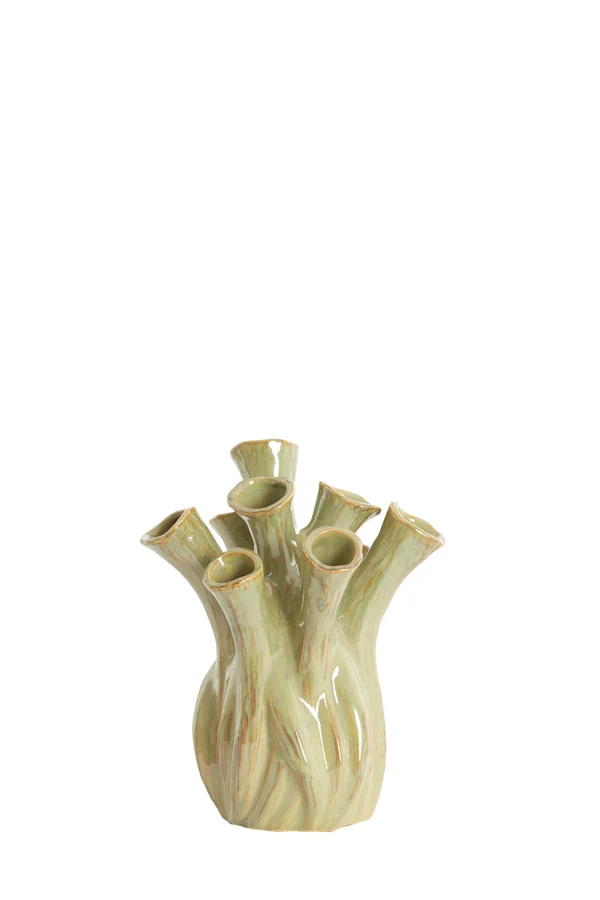 Vase 20x24,5 cm LYSET ceramics olive green