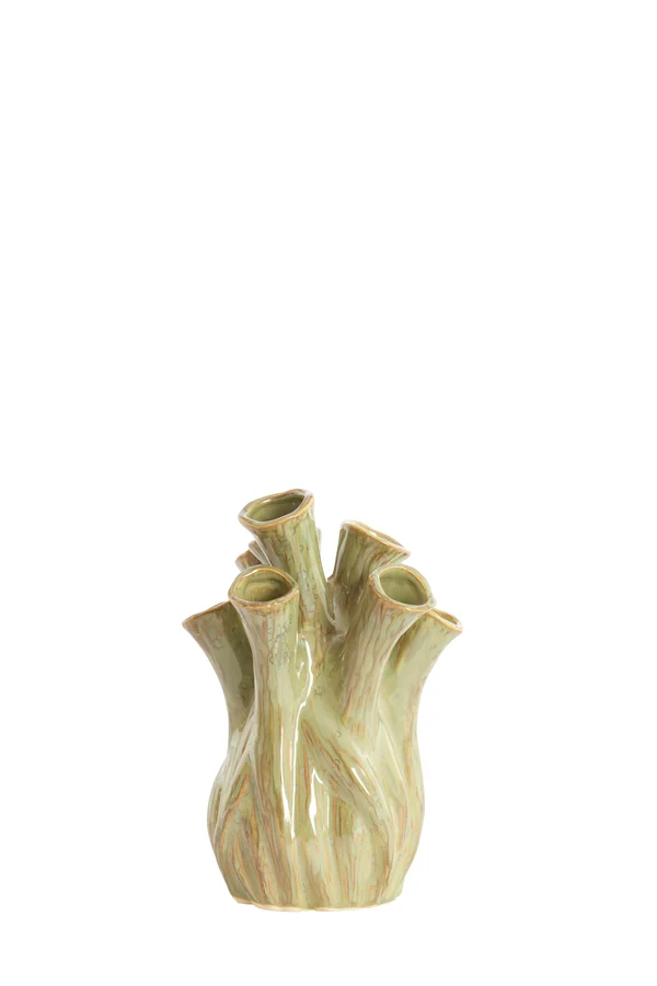 Vase 20x24,5 cm LYSET ceramics olive green