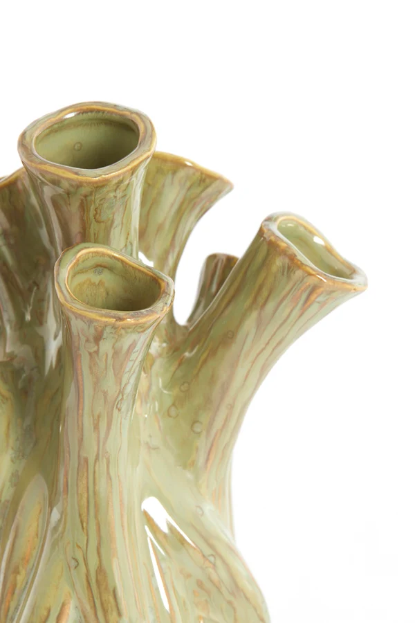 Vase 20x24,5 cm LYSET ceramics olive green