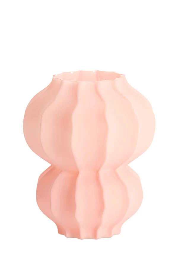 Vase 20x23 cm MARANZA glass matt pink