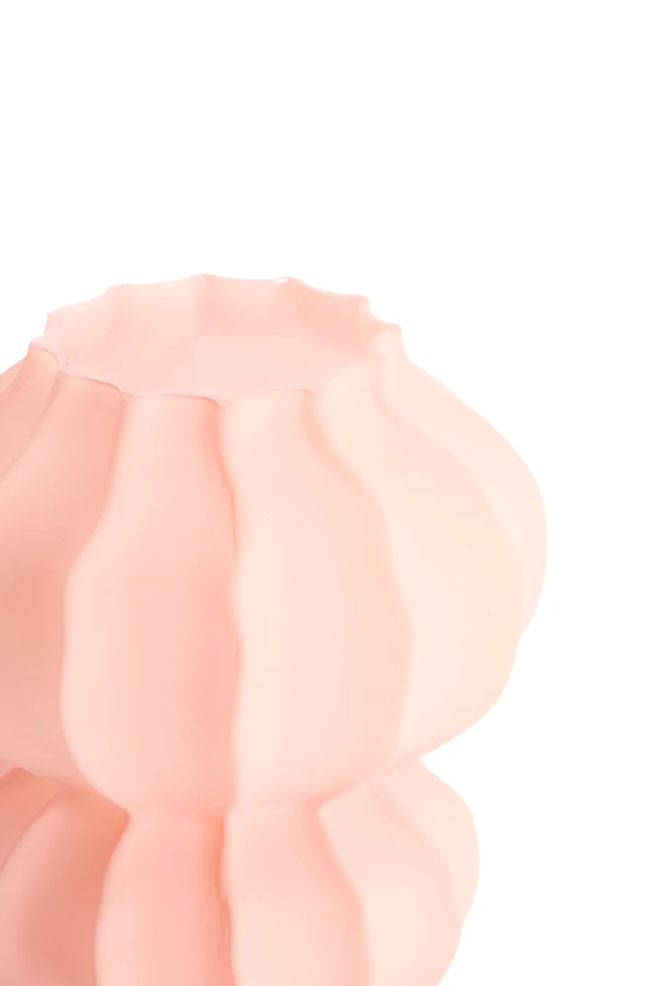 Vase 20x23 cm MARANZA glass matt pink