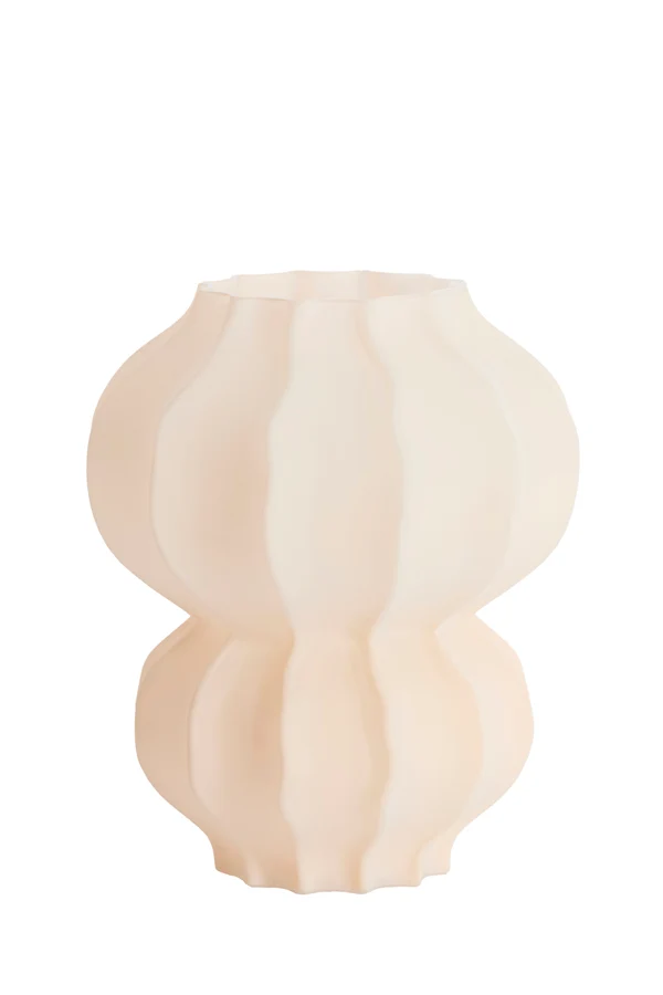 Vase 20x23 cm MARANZA glass matt beige