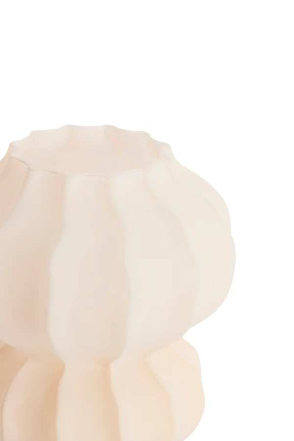 Vase 20x23 cm MARANZA glass matt beige