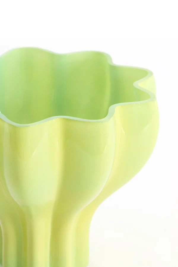 Vase 20x15,5 cm LUSON glass light green+mint
