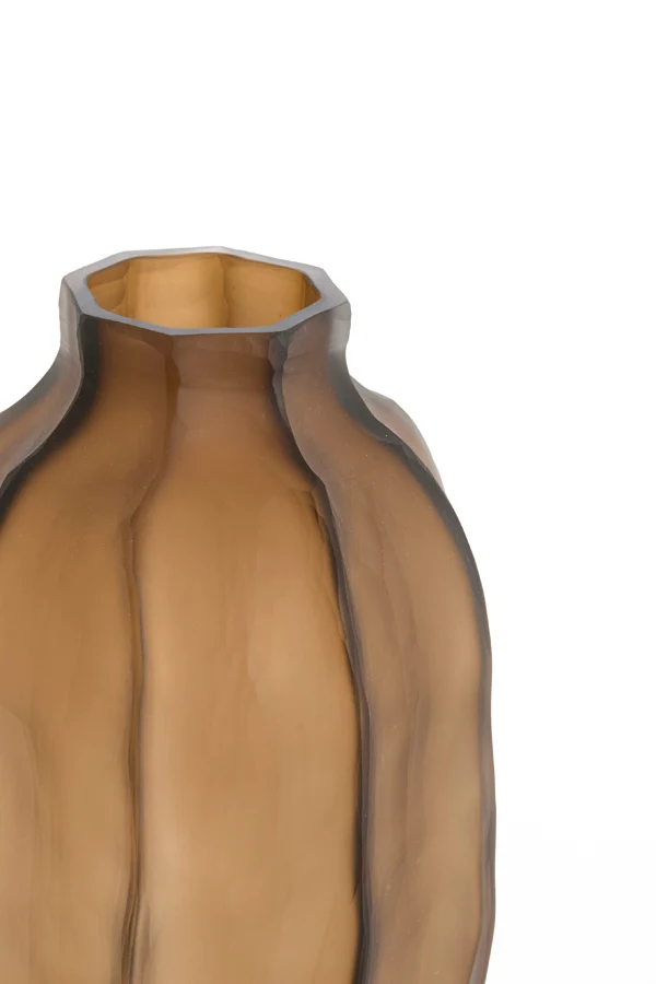Vase 20,5x38 cm TEJEDA glass matt dark brown