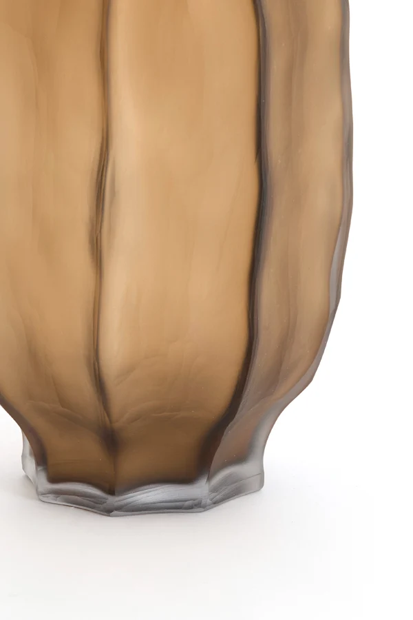 Vase 20,5x38 cm TEJEDA glass matt dark brown