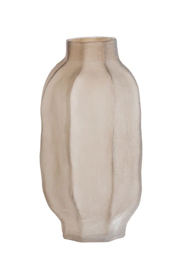 Vase 20,5x38 cm TEJEDA glass light brown