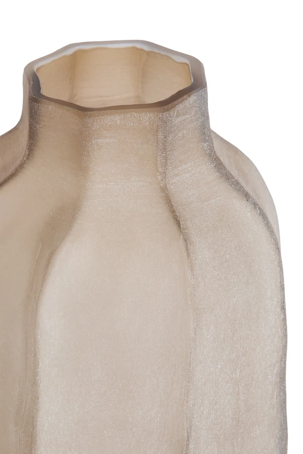 Vase 20,5x38 cm TEJEDA glass light brown