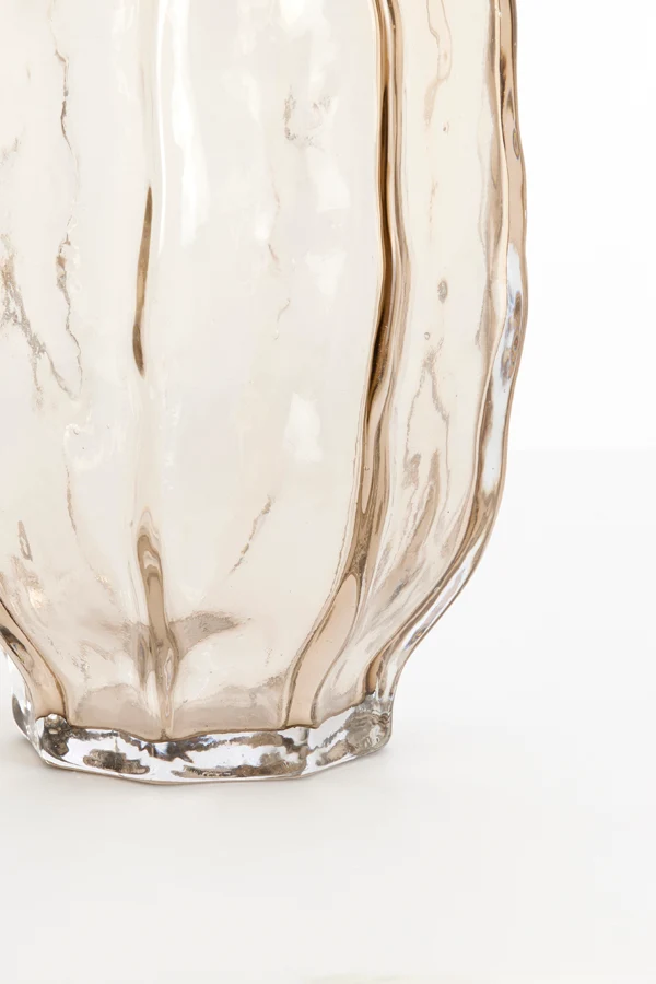 Vase 20,5x38 cm TEJEDA glass clear light brown