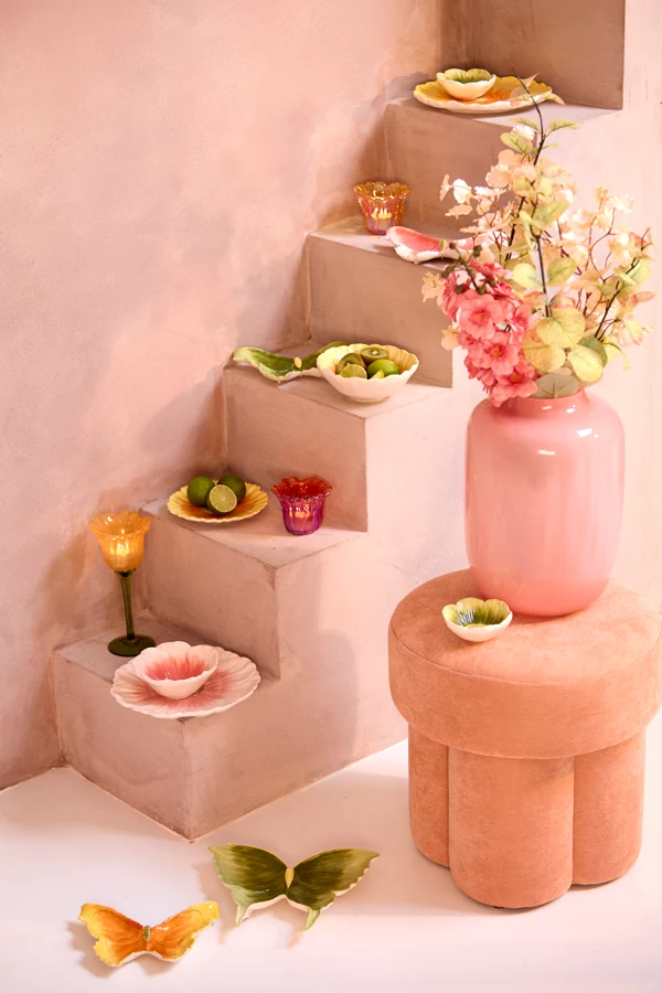 Vase 24x34 cm KOBALA glass pink