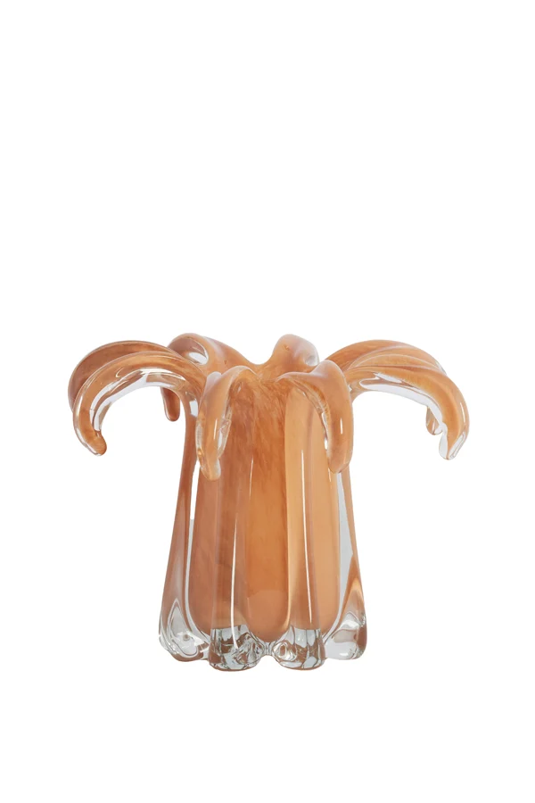 Vase 24x19 cm AVENIA glass caramel