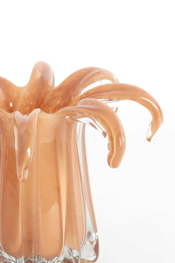 Vase 24x19 cm AVENIA glass caramel