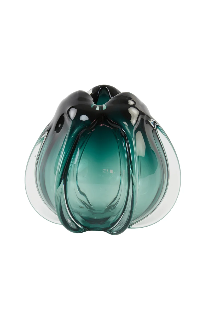 Vase 24,5x22 cm MURELA glass turquoise