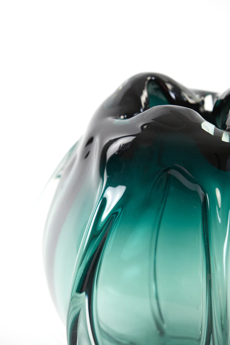 Vase 24,5x22 cm MURELA glass turquoise