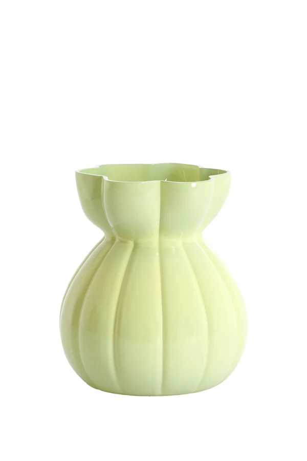 Vase 17,5x19 cm BRUNICO glass mint green