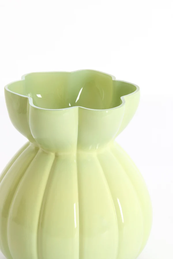 Vase 17,5x19 cm BRUNICO glass mint green