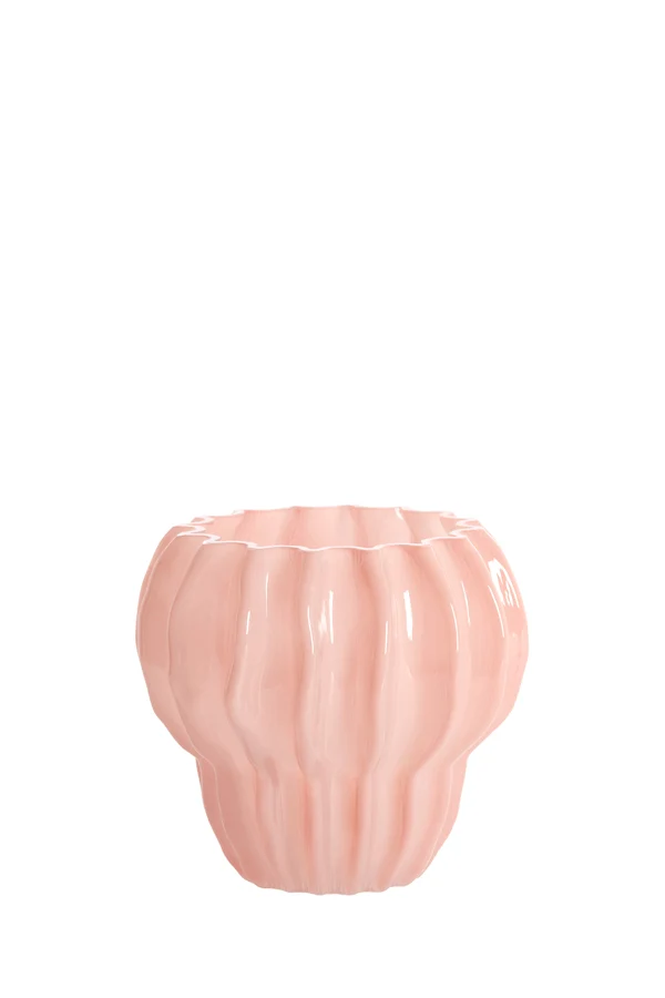 Vase 17,5x16 cm RODENGO glass pink