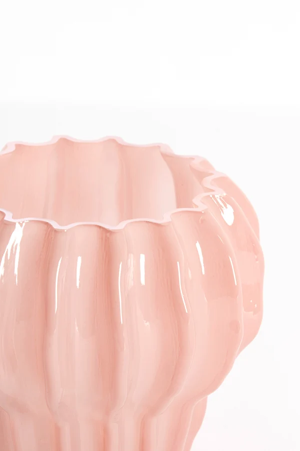 Vase 17,5x16 cm RODENGO glass pink