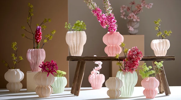 Vase 17,5x16 cm RODENGO glass pink