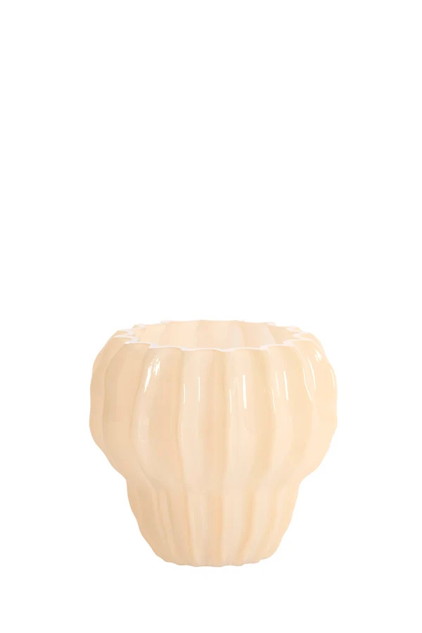 Vase 17,5x16 cm RODENGO glass peach