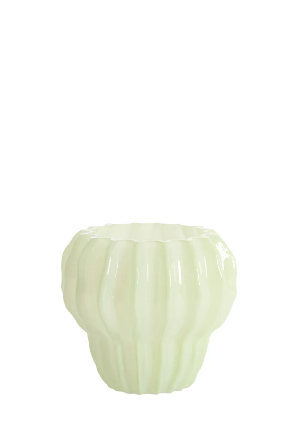 Vase 17,5x16 cm RODENGO glass mint green