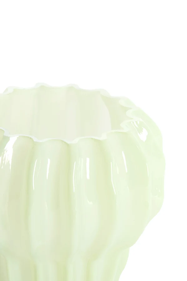 Vase 17,5x16 cm RODENGO glass mint green