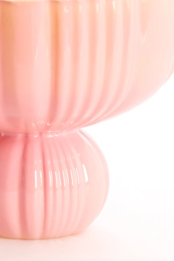 Vase 17,5x15 cm MAZZIN glass pink+yellow