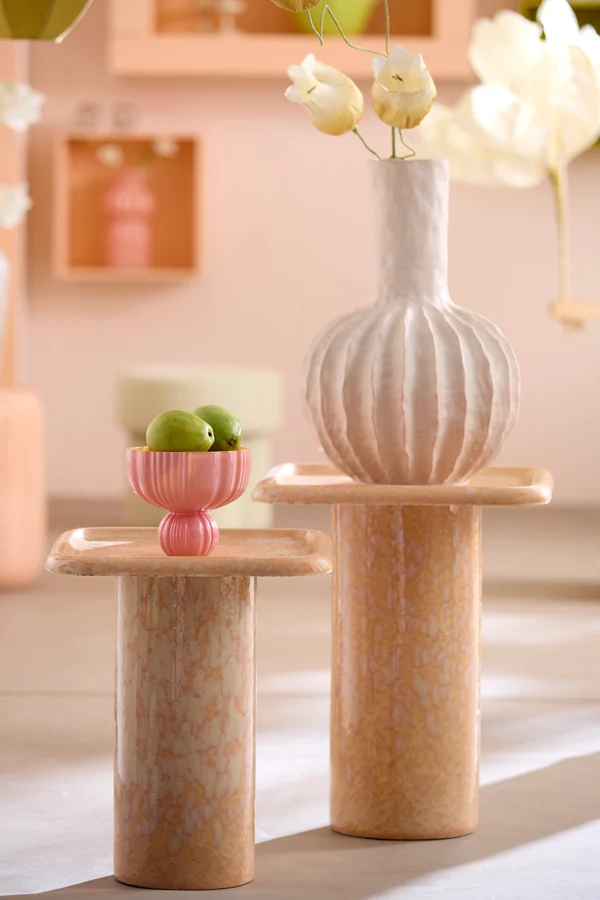 Vase 17,5x15 cm MAZZIN glass pink+yellow