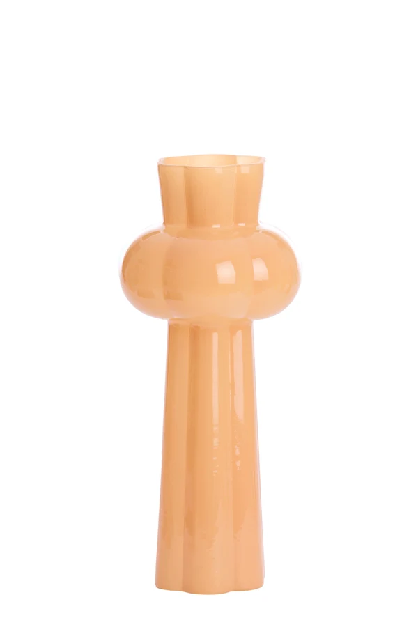 Vase 16x35,5 cm KORTESU glass peach