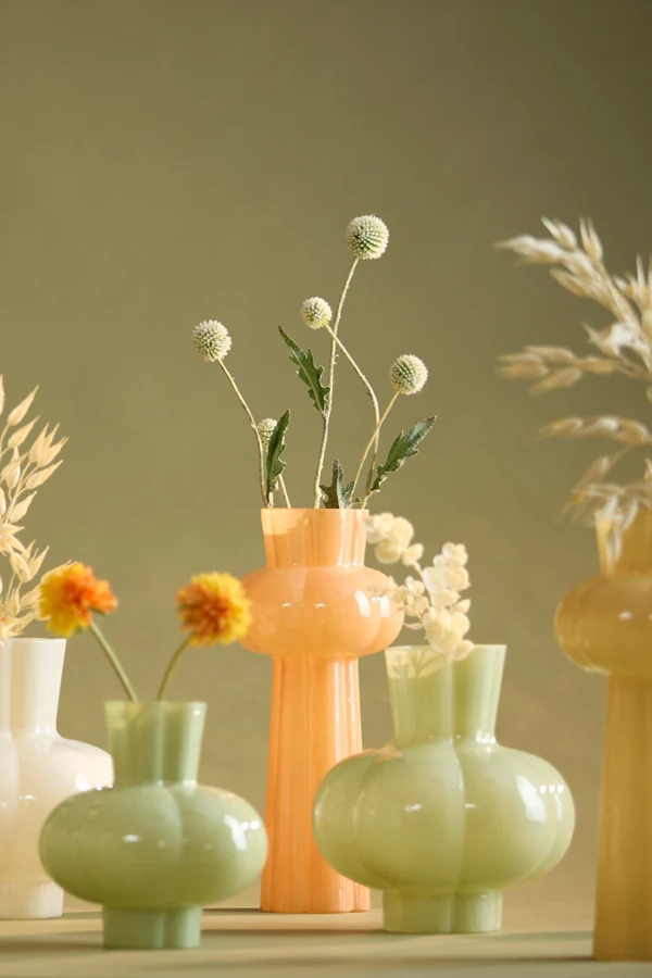 Vase 16x35,5 cm KORTESU glass peach