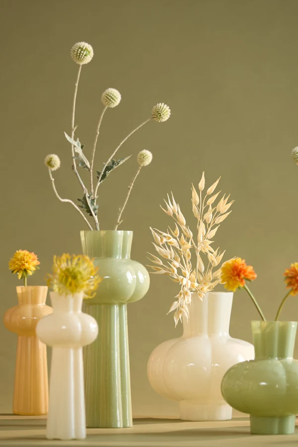 Vase 16x35,5 cm KORTESU glass mint green