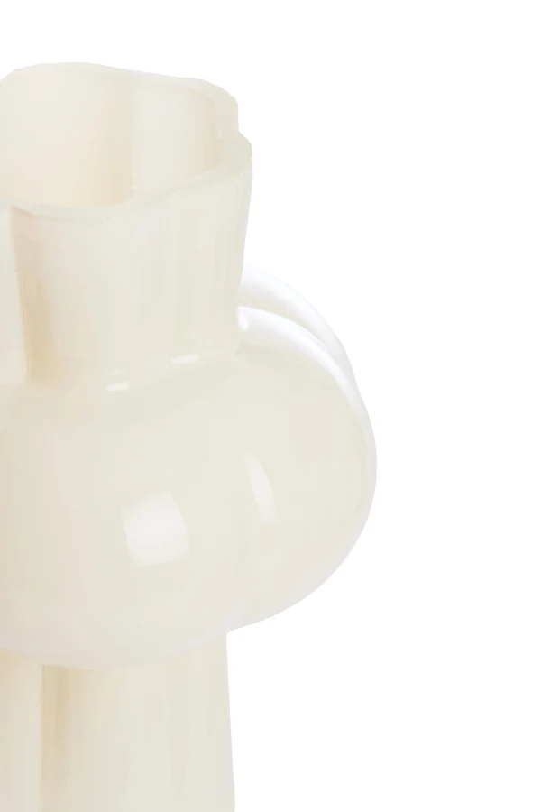 Vase 16x35,5 cm KORTESU glass cream