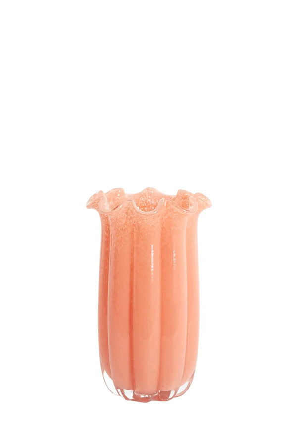 Vase 16x27 cm SEDONA glass peach
