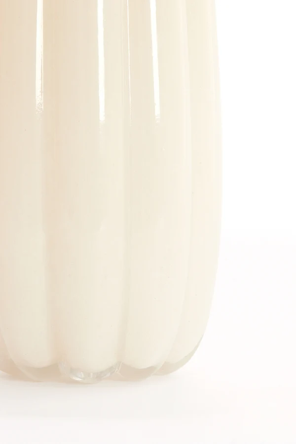 Vase 16x27 cm SEDONA glass cream