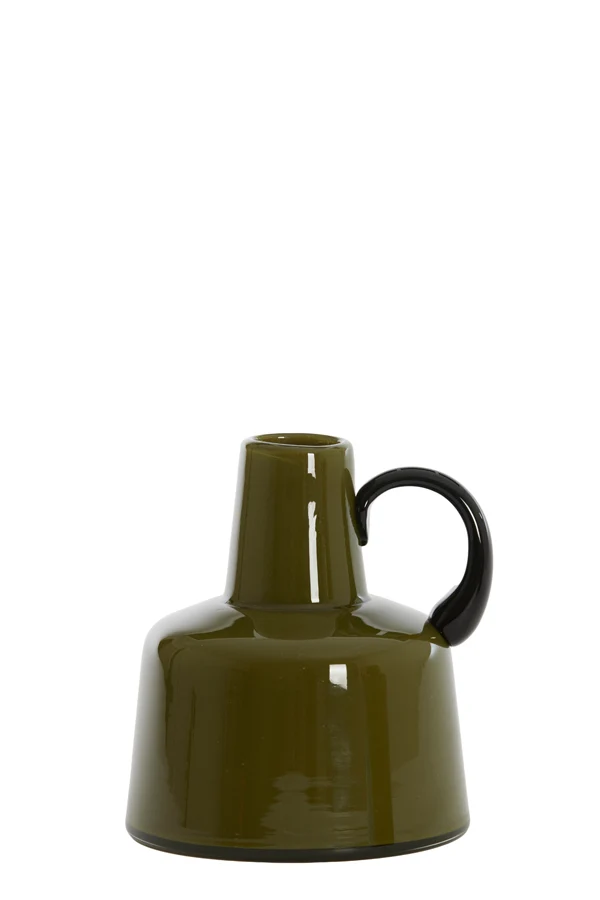 Vase 16x18,5 cm VENETA glass milky green