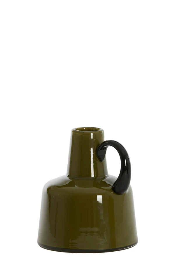 Vase 16x18,5 cm VENETA glass milky green