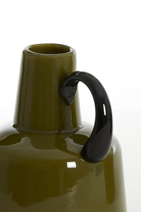 Vase 16x18,5 cm VENETA glass milky green