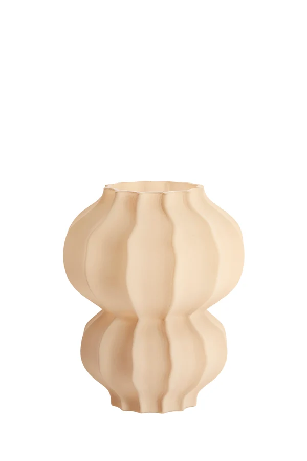 Vase 16x18,5 cm MARANZA glass matt sand
