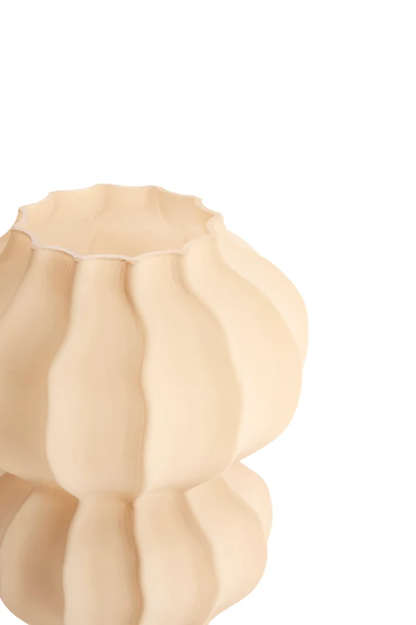 Vase 16x18,5 cm MARANZA glass matt sand