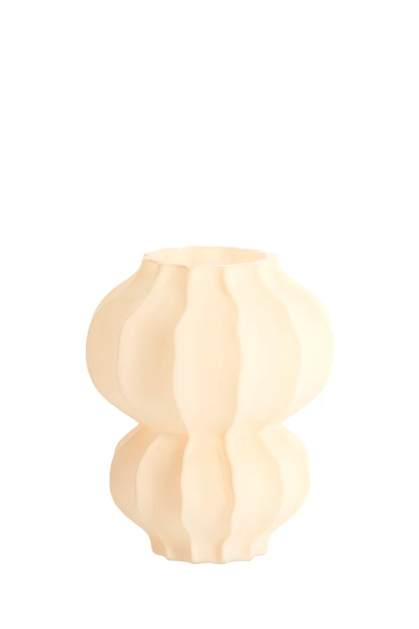 Vase 16x18,5 cm MARANZA glass matt beige