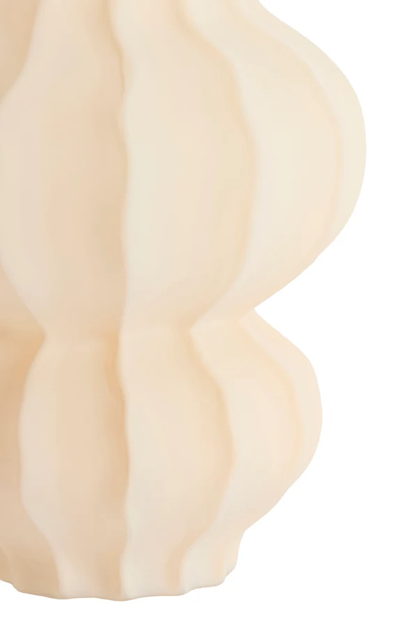 Vase 16x18,5 cm MARANZA glass matt beige