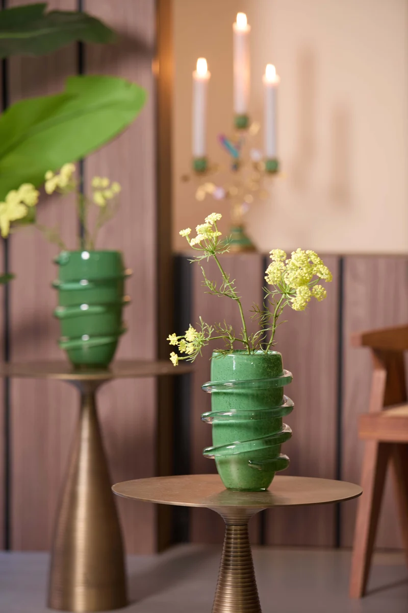 Vase 16,5x25 cm ODATE glass green