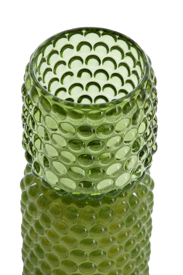 Tealight on base 9x20,5 cm BUBLINI glass green