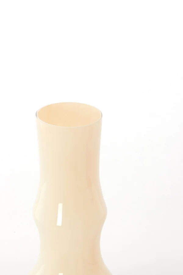Vase 15x40 cm FIORENZA glass cream