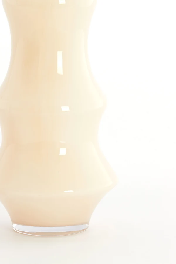 Vase 15x40 cm FIORENZA glass cream