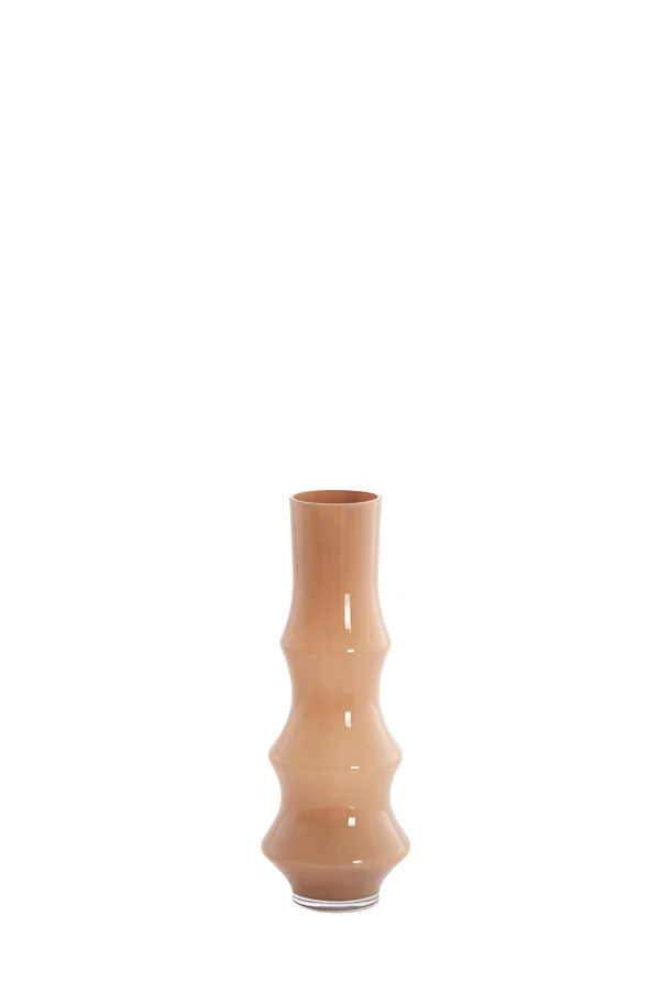 Vase 15x40 cm FIORENZA glass caramel