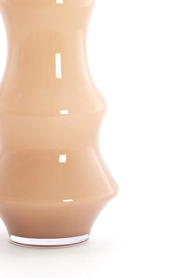 Vase 15x40 cm FIORENZA glass caramel