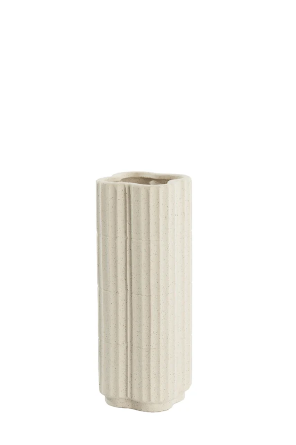 Vase 15x35,5 cm CASTOR ceramics ecru